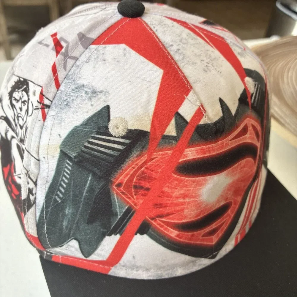 Youth Batman Vs Superman Dawn Of Justice SnapBack Hat VTG Cap Dc Comic OSFM